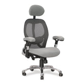 Nautilus Designs Ergo Luxury High Back Ergonomic Mesh Executive Operator Office Chair Grey - Certified for 24 Hour Use - DPA/ERGO/GY DD